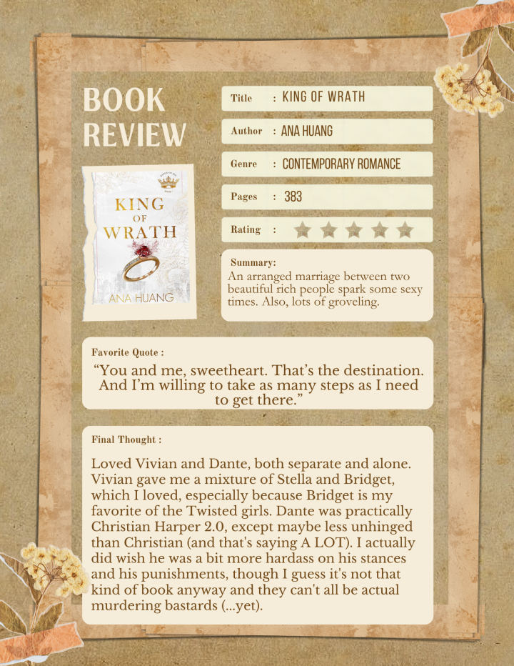 Mini Reviews: King of Wrath || Friends, Lovers, and the Big Terrible Thing